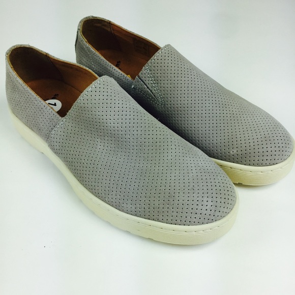 Dr. Martens Plano gray suede perforated Loafers 10 - Picture 1 of 8